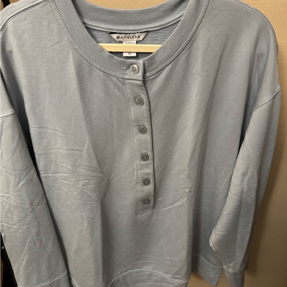 Athleta Sky Blue Coaster Luxe Sweatshirt